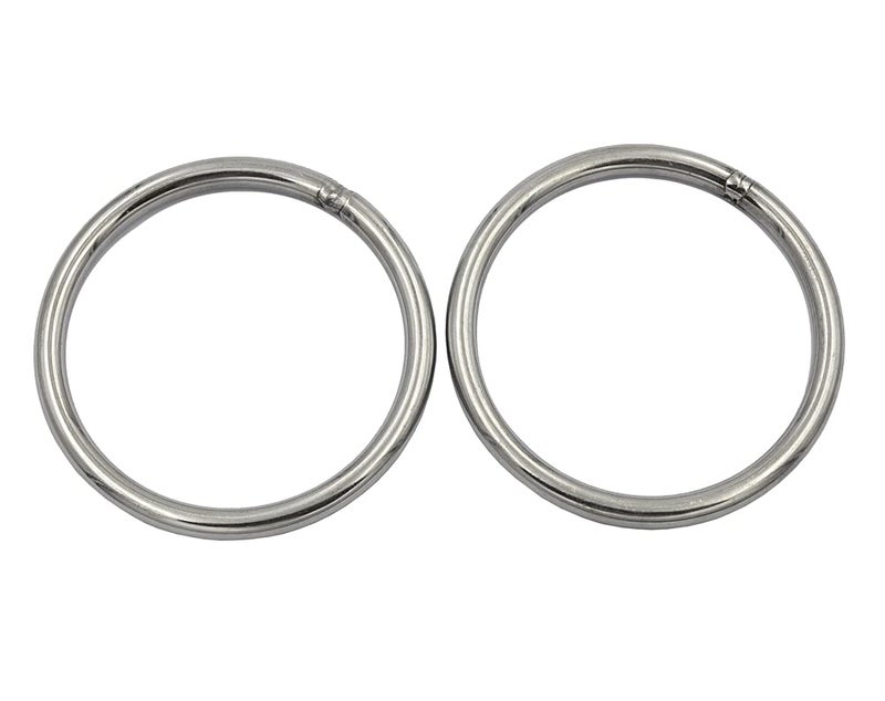 DGOL 3 packs 4 inch Strong Welded O Ring 304 Stainless Steel Round Ring Buckles  Wire Thickness 5/16 inch - Image 3